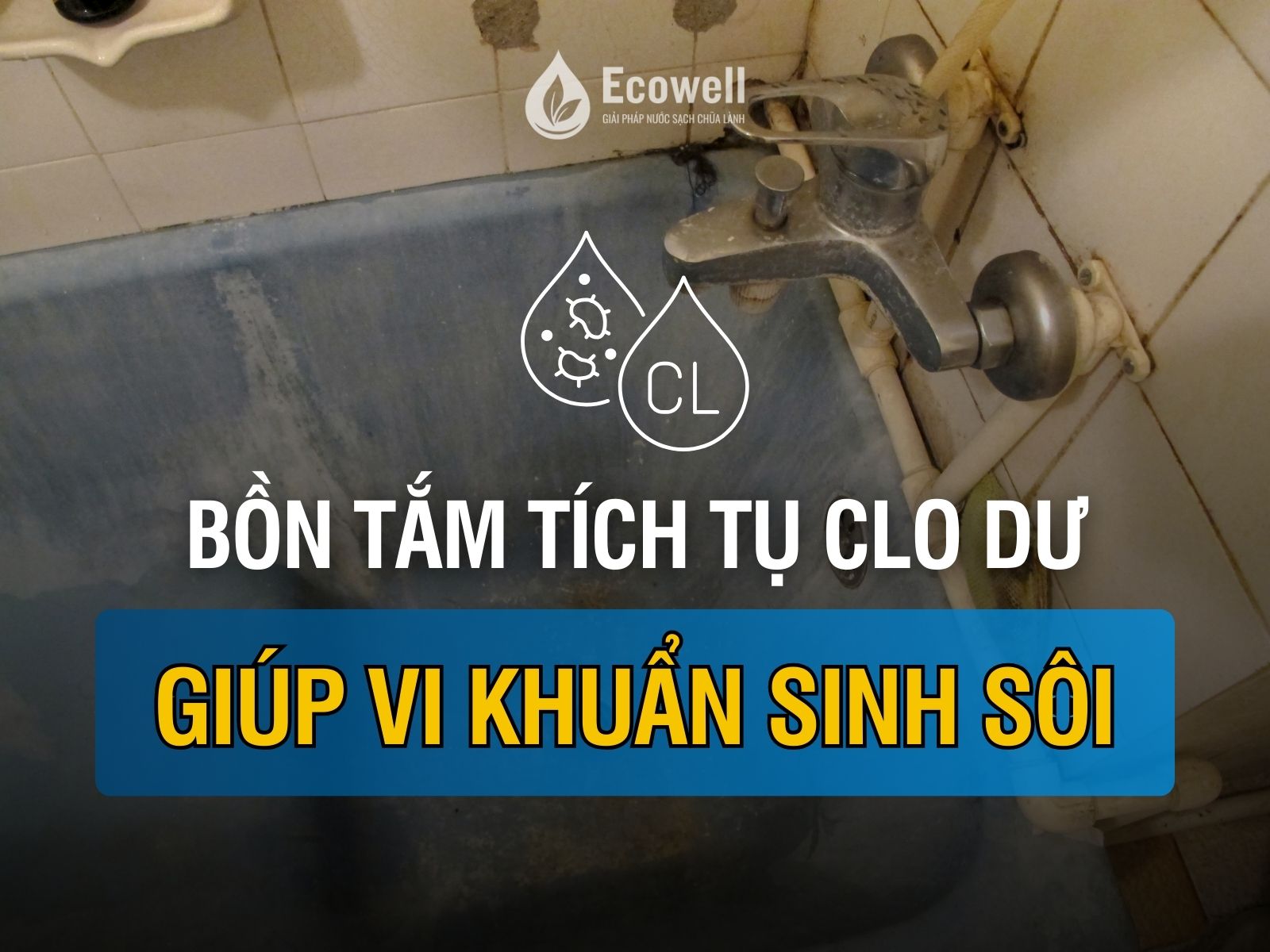 Cảnh báo: Bồn tắm tích tụ clo dư – nơi lý tưởng cho vi khuẩn sinh sôi?